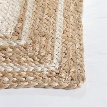SAFAVIEH 6 x 6 ft. Square Natural Fiber Rustic Square Hand Woven RugNatural & Ivory NF823A-6SQ